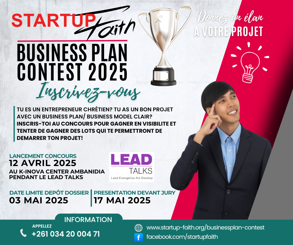 Lancement Startup Faith-Business Plan Contest 2025
